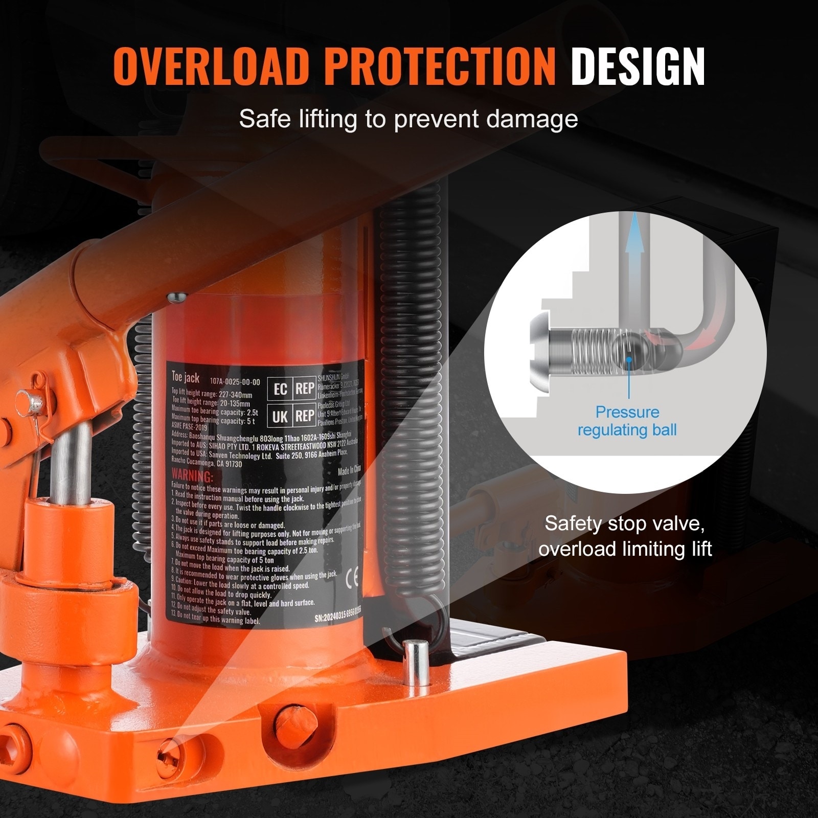 Hydraulic Toe Jack For Industrial Machinery Lifting Capacity_voghion.com